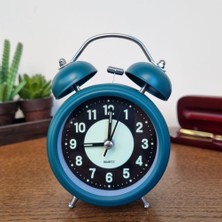 Keyfim Shop Fosforlu ve Işıklı Çalar Saat Ev Ofis Aksesuar Nostaljik Masa Saat