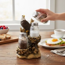 Keyfim Shop Dekoratif Kartal Figürlü Tuzluk Biberlik Seti