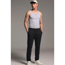 Comstar Erkek Esnek Casual Siyah Baggy Pantolon