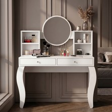 Variant Mobilya Lotus Aynalı Makyaj Masası - Beyaz