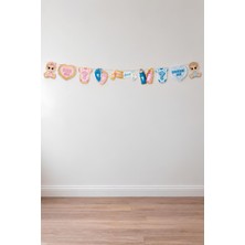 Patladı Gitti Cinsiyet Temalı Dekor Banner Süs – Kız Mı Erkek Mi? Baby Shower Gender Reveal Parti Süsü
