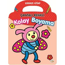Aknca Çantalı Renkli Kolay Boyama- Kırmızı