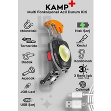 Kamp Plus Multi Fonksiyonel Fener Çok Amaçlı Şarjlı LED Işık - Acil Durum Kit