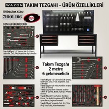 Wazon 6 Çekmeceli Dolu Takım Tezgahı 166 Parça