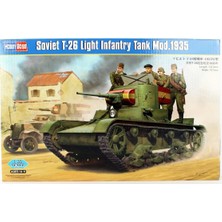 Hobbyboss 82496 1/35 Ölçek, Sovyet T-26 Hafif Piyade Tankı MOD.1935, Plastik Model Kiti