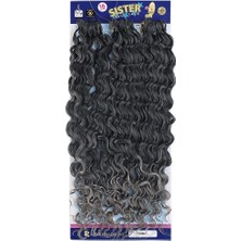 Aknca Afro Dalgası / Siyah Gri Ombreli T1B/GREY