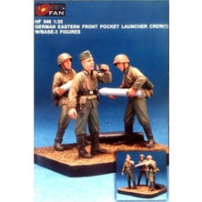 Hobby Fan HF546 1/35 German Eastern Front Pocket Launcher Crew (1) 3 Adet Resın Figür Seti