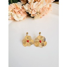 Devi Fashion Çelik Telkari Çiçek Küpe 3 cm