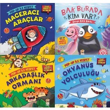 Sincap Kitap Pop-Up Hareketli Kitaplarım 4'lü Set M. Sacide Kafalı 3 - 5 Yaş Eğitici Kitaplar