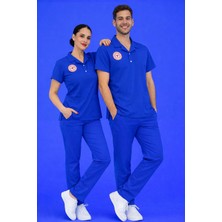 Likralı Temizlik Personel Forması (Dazzling Blue)