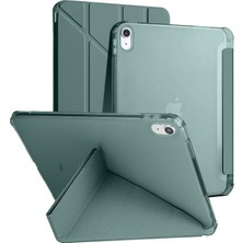Yıldırım Store Ipad 10.nesil 10.9 Inç 2022 Ile Uyumlu Üçgen Katlanabilir Kalemlikli Standlı Akıllı Kılıf Haki