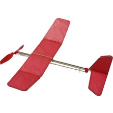Hobi Modelci Lastik Motorlu 3D Puzzle Uçak Maket Ahşap Malzeme ile 40 cm Kanat Açıklığı