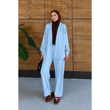 Miss Allos Kadın Nakış ve Inci Işlemeli Keten Kimono Takım