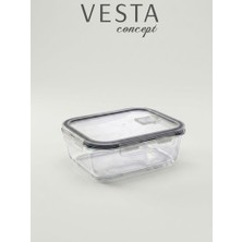 Vesta Concept Cam Saklama Kabı - Sızdırmaz Vakumlu Kilitli Kapak - 1 Lt Hacimli Borcam