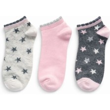 Solde Socks 3’lü Set Kız Çocuk Pamuklu Çorap – Yıldız Desenli, Günlük Kullanım, Kaliteli