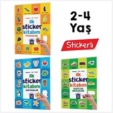 Die Grup Ilk Sticker Kitabım 2-4 Yaş / Yapıştır-Çiz-Boya (Taşıtlar-Hayvanlar-Yiyecekler)