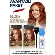 Sea Color Set Saç Boyası 8.45 Tarçın Bakır 2 Li 2 Kutu+Pratik Boya Kabı