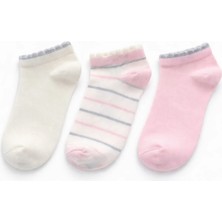 Solde Socks 3’lü Set Kız Çocuk Pamuklu Günlük Çorap – Basic Desen, Yumuşak & Rahat, Kaliteli