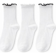 Solde Socks 3’lü Set Kız Çocuk Pamuklu Günlük Çorap – Fırfırlı Ağız Detaylı, Yumuşak ve Kaliteli