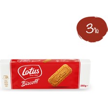 Lotus Biscoff Karamelize Bisküvi 250 gr - 3 Paket Lezzetli Atıştırmalık Özelliği ile