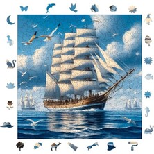 Die Grup Ahşap Puzzle Yetişkin - Yelkenli Efsanesi - 353 Parça, 29 x 29 cm - Yapıştırıcı Folyo Dahil - Benzersiz Şekilli Parçalar & Özel Figürler - S1-08