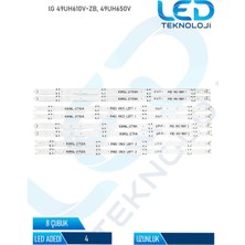 OEM Lg 49UH610V-ZB 8 Parça 49 Inc Tv LED Bar
