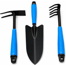 Erçelik Metal Hobi Bahçe Aletleri Seti 3’lü Set – Tırmık, Kürek, Çapa