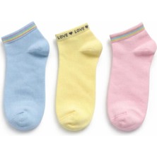 Solde Socks 3’lü Set Kız Çocuk Pamuklu Günlük Çorap – Pastel Renkler, Günlük Kullanıma Uygun, Kaliteli
