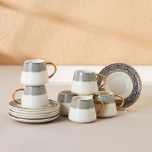 Die Grup Karaca Globe 6 Kişilik Kahve Fincanı Takımı 90 ml