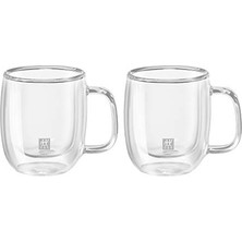 Die Grup Zwilling Sorrento Çift Camlı Kulplu 2'li Espresso Bardak Seti, 80 ml