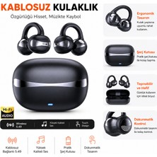 Ayers Ne-9s Kulak Kancalı Kablosuz Bluetooth Kulaklık, Hi-Fi Audio Destekli Yüksek Ses Kaliteli Kulaklık, Dokunmatik Kontrollü, 5.49 Kablosuz Bağlantılı, Şarj Kutulu, Koyu Gri Bluetooth Headphones Modeli