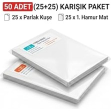 Die Grup 2 Li Paket Parlak Kuşe ve Mat 1.hamur Etiket Toplam 50 Adet 25 Adet Parlak Kuşe 25 Adet Mat 1.hamur Etiket