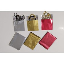 Aybaş Kağıtçılık 75 Adet Kırmızı Gold Gümüş Lüks Parlak Hediye Paketi (9X12), Takı, Bujiteri, Kına, Düğün Hediye Paketi
