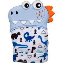 Sozzy Toys Eldiven Dişlik Açık Mavi Dinozor Temalı Bebek Dostu Tasarım