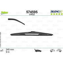 Valeo Csmo-Tex Arka Silecek Peugeot P5008 16 Renault Megane Iv-Talisman X1 240 mm