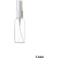 Juliano 5 Adet Doldurulabilir Cep Plastik Parfüm Şişesi 30 Ml Spreyli Kolonya Şişesi