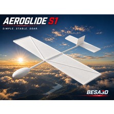 Besa 3D Aeroglide S1 El Fırlatma Planörü | Hafif Köpüksüz Planör | Açık Hava Oyuncağı