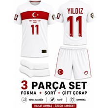 Sonvadi Türkiye Fıfa Cub 2026 Kenan Yıldız Beyaz Çocuk Forması Çorap Hediyeli