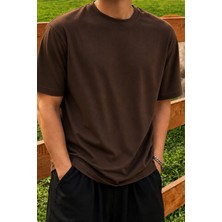 Tarz Cool Erkek Regular Fit Bisiklet Yaka Basic Tişört 2 Iplik Şardonsuz %100 Pamuk Günlük Rahat T-Shirt