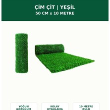 Başkent Çit Sistemleri Çimçit 50CM Yükseklik 10 Metre Uzunluk Yeşil Renk