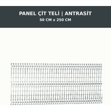Başkent Çit Sistemleri Panel Çit Teli 50X250CM Antrasit Renk