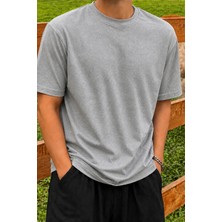 Tarz Cool Erkek Regular Fit Bisiklet Yaka Basic Tişört 2 Iplik Şardonsuz %100 Pamuk Günlük Rahat T-Shirt