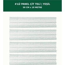 Başkent Çit Sistemleri 4'lü Panel Çit Teli 10 Metre 50CM Yükseklik Yeşil Renk