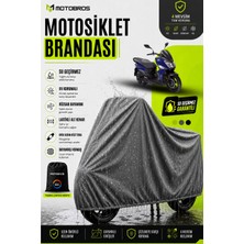 Motobros Motosiklet Brandası Motor Brandası Sym Jet 14 Uyumlu Thermoguard-X Gri Su Geçirmez Uv Korumalı Motor Örtüsü