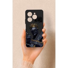 Vip Case Tecno Spark 20 Pro Uyumlu King Desenli Silikon Kılıf