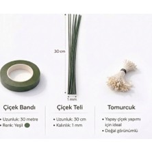 Btm Home Şönil Çiçek Yapım Seti Tel-Tomurcuk-Band