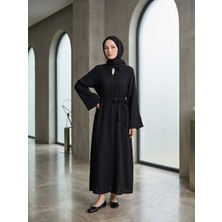 Miostil Yarasa Elbise-Siyah