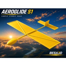 Besa 3D Aeroglide S1 El Fırlatma Planörü | Hafif Köpüksüz Planör | Açık Hava Oyuncağı