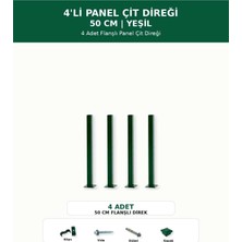Başkent Çit Sistemleri 4'lü Panel Çit Direği 50CM Yükseklik Yeşil Renk