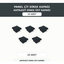 Başkent Çit Sistemleri Panel Çit Direği Kapak 20'li Antrasit Renk